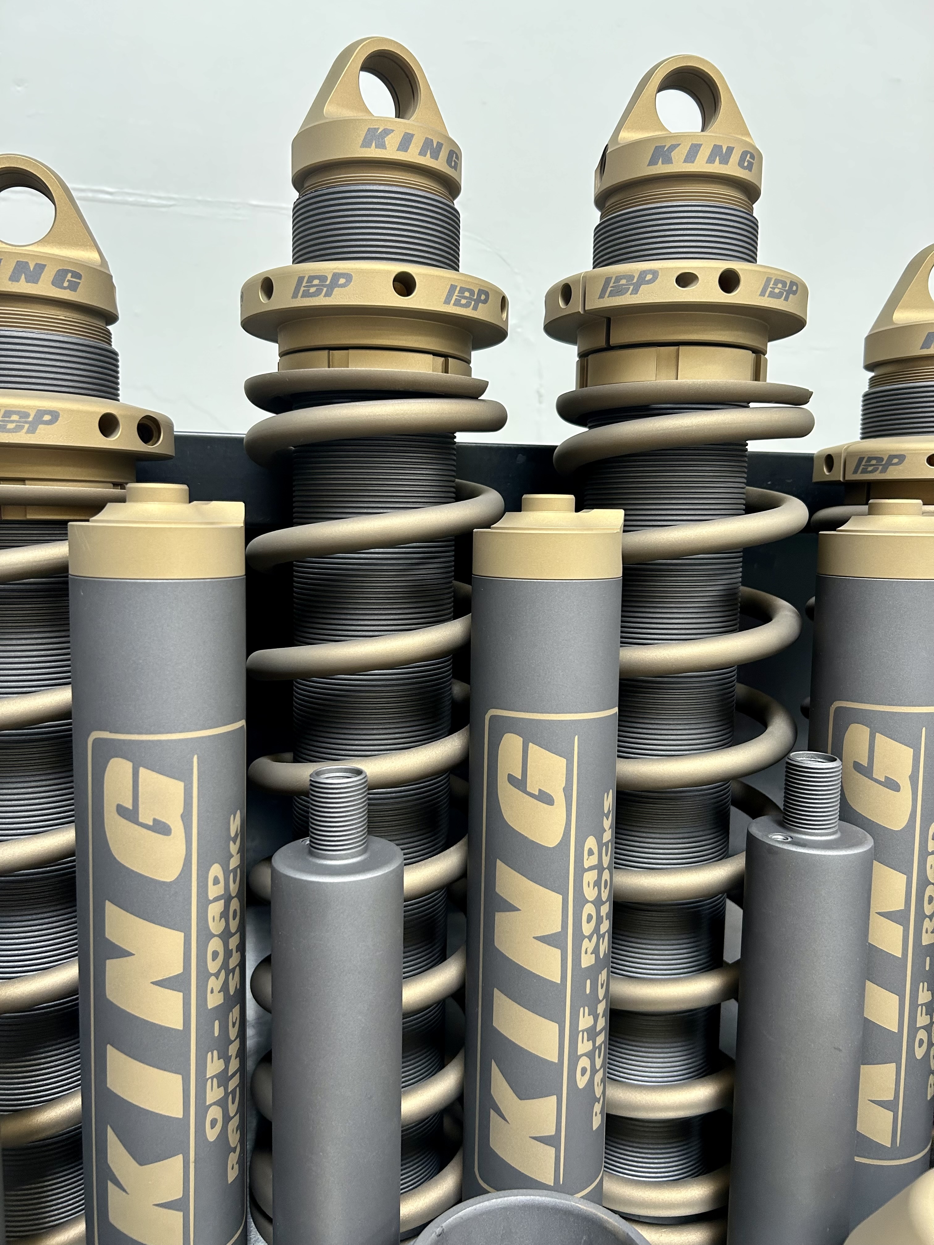 Shock Spring Powder Coating King Shocks In A Custom Cerakote Color using Tungsten, Burnt Bronze and ...