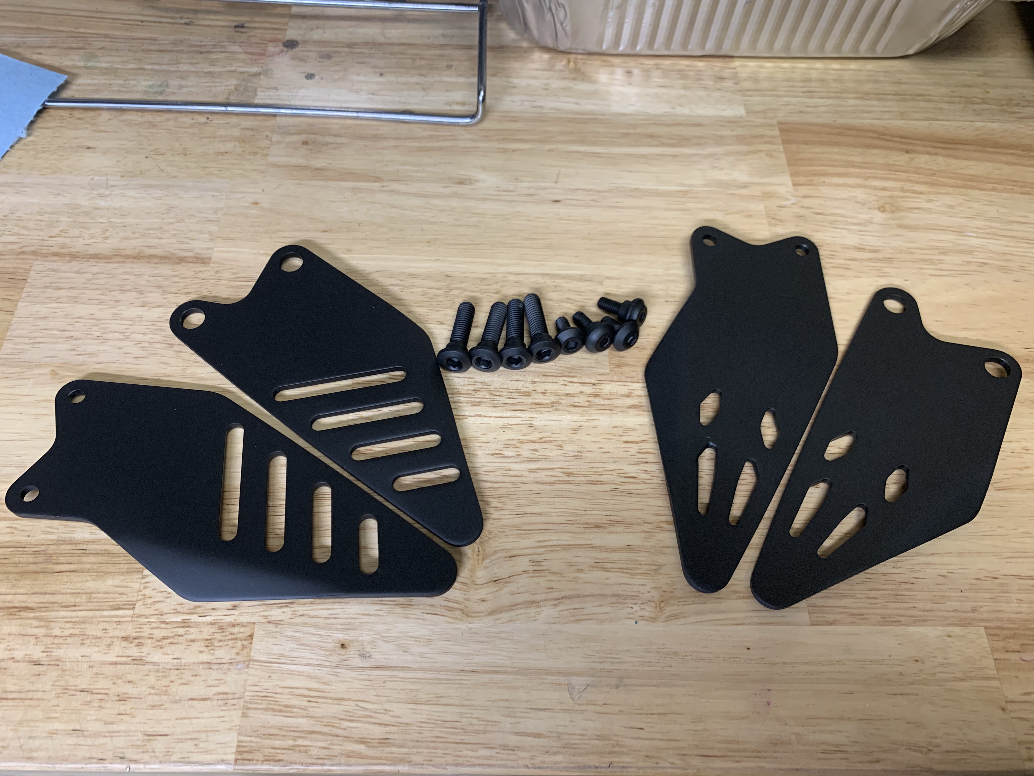 Motorcycle Ankle Guards featuring a Graphite Black Finish | Cerakote