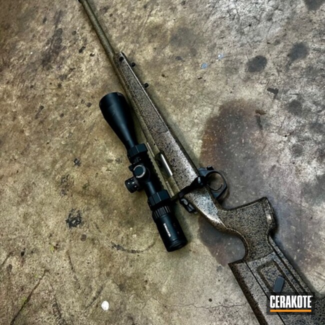 Paint Splatter Coated With Cerakote In Graphite Black And Magpul® Flat Dark Earth