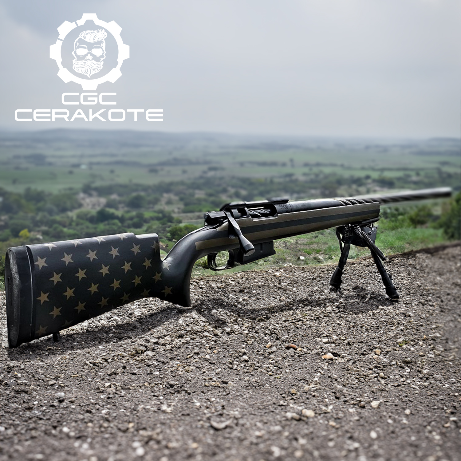 Chipped Coating Rifle Bolt Action Rifle - Custom Cerakote | Cerakote