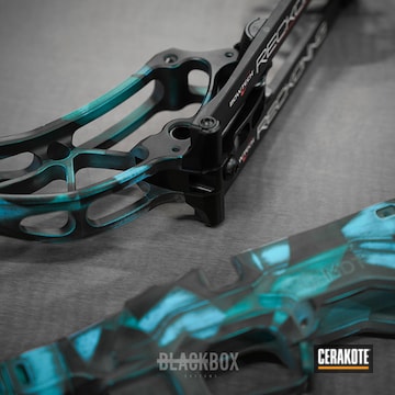 Compound Bow Coated With Cerakote In H-146