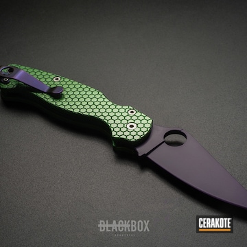 Spyderco Paratrooper  Coated With Cerakote In C-163 And H-351