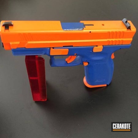 Powder Coating: Safety Orange H-243,NRA Blue H-171,Blue,Handguns,Springfield Armory,XD40,Orange
