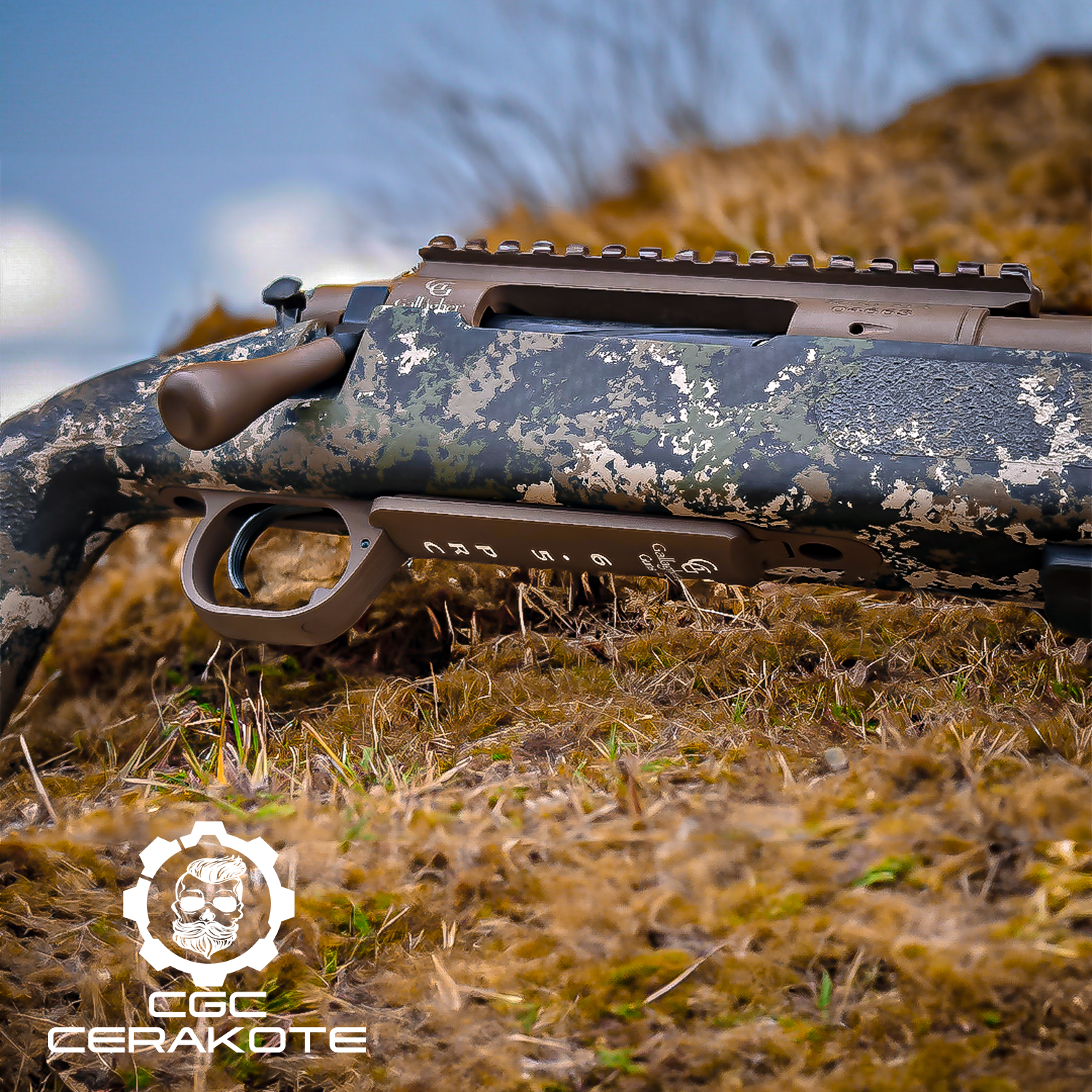 Chipped Coating Rifle Bolt Action Rifle - Custom Cerakote | Cerakote