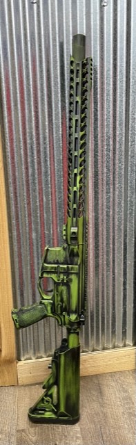 AR-15 Zombie Themed done in H-168 and H-146 | Cerakote