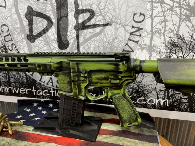 AR-15 Zombie Themed done in H-168 and H-146 | Cerakote