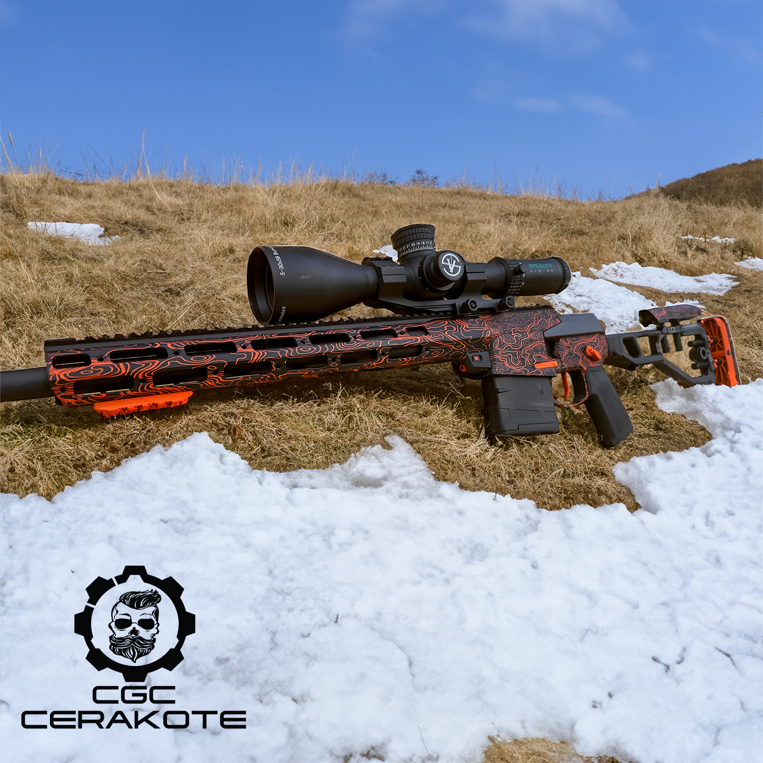 Topographic Rifle Bolt Action Rifle - Topo Camo | Cerakote