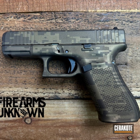 Powder Coating: Glock,S.H.O.T,Cerakote,Pistol,Burnt Bronze H-148,Digital Camo,Glock 45