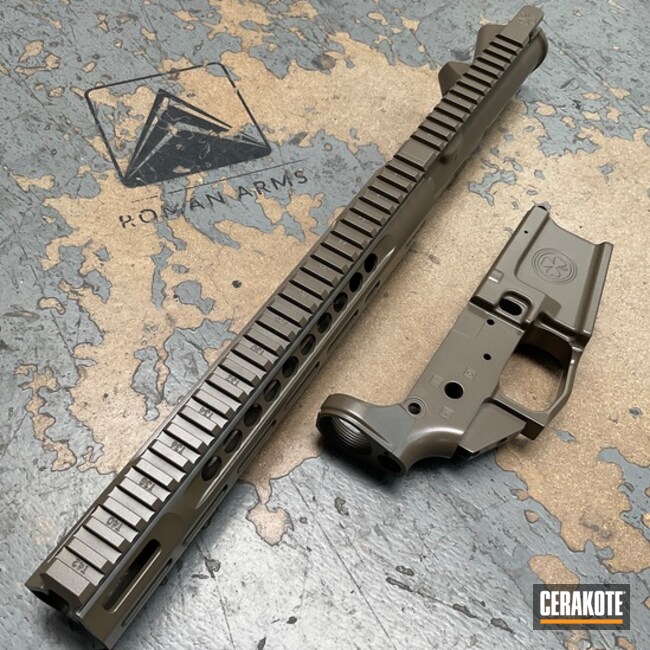 Ar-15 Parts Coated With Cerakote In 20150, Flat Dark Earth And Blackout
