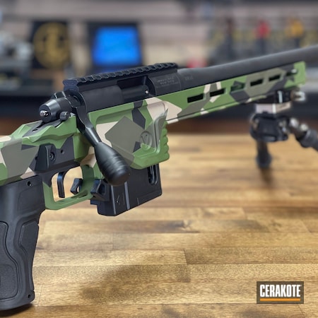 Powder Coating: Mil Spec O.D. Green H-240,S.H.O.T,Custom Mix,Custom Camo,Army,Bolt Action Rifle,Splinter Camo,Custom,Rifle Chassis,MULTICAM® BRIGHT GREEN H-343,Precision Rifle,Armor Black H-190,Nordic Components,Chassis,Viking,MCMILLAN® TAN H-203