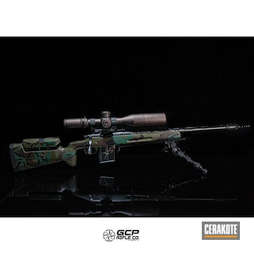 Manners Stock Custom Camo To Blend In Vortex Bronze Using All Air Dry C-series Cerakote