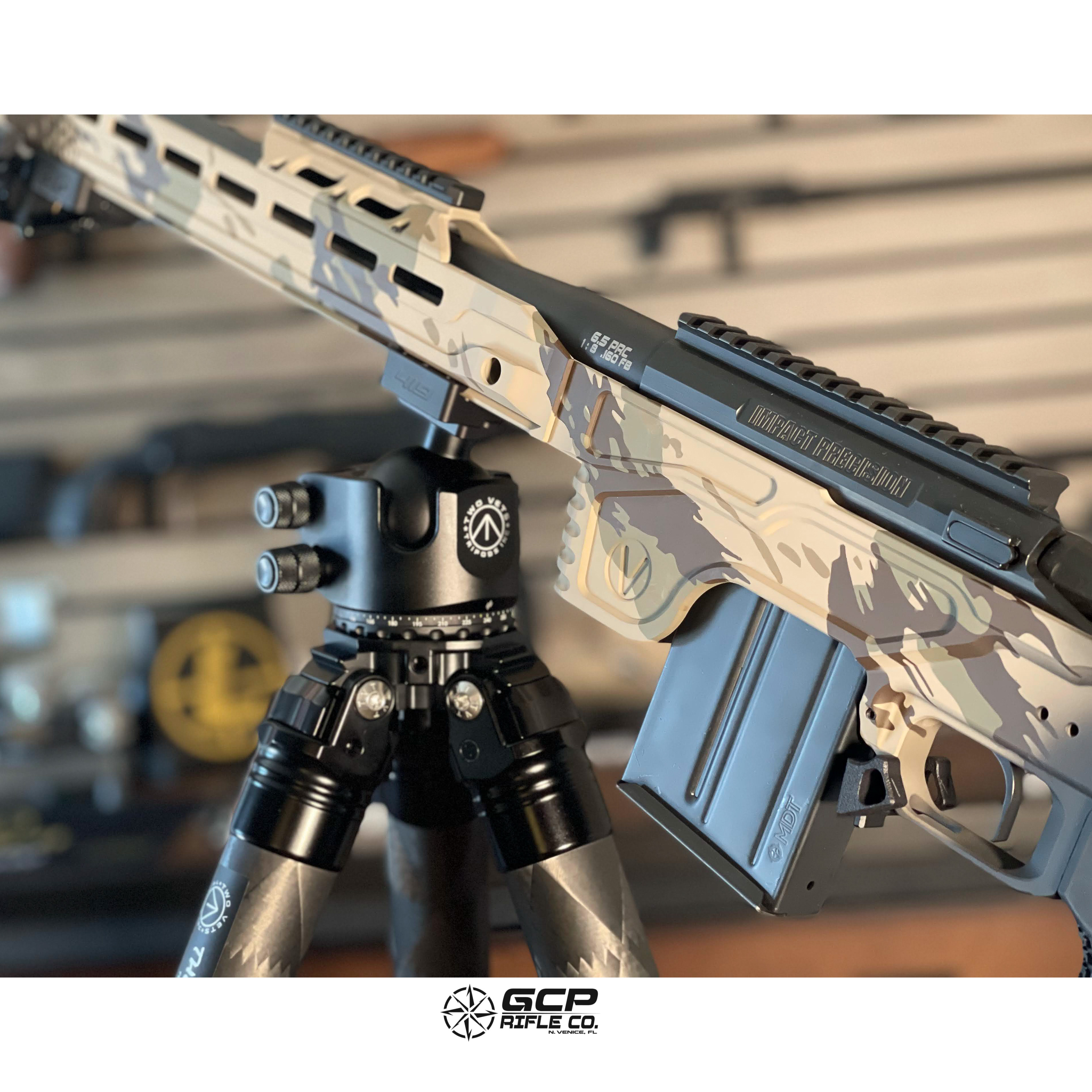 Vision Chassis and GCP rifle coated with desert colors in a Rhodesian ...