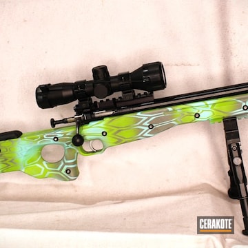 Custom Camo Rifle Coated With Cerakote In H-168, H-214 And H-175