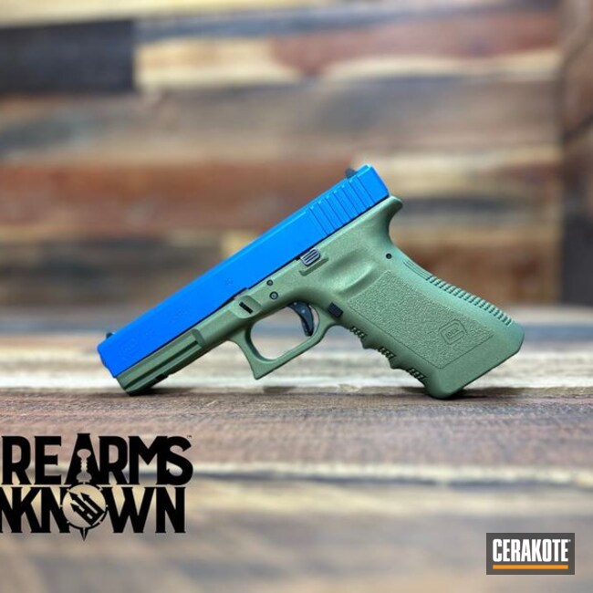 Glock 22 Coated With Cerakote In H-360 And H-171
