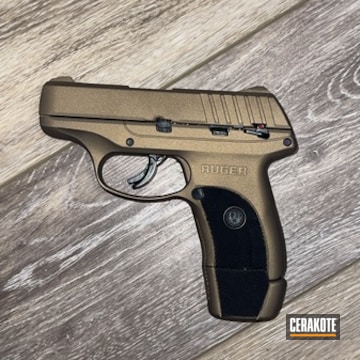 Ruger Ec9s Coated With Cerakote In Smoked Bronze