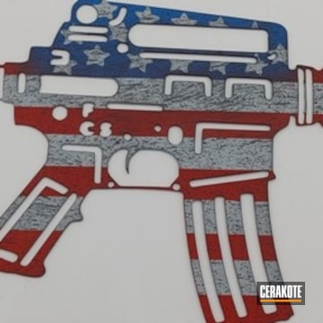 Distressed American Flag Coated With Cerakote