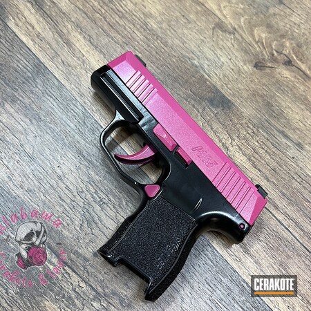 Powder Coating: 9mm,Cerakote FX SHIVER FX-108,Pink,Gloss Black H-109,Girls Gun,Sig Sauer,SIG™ PINK H-224,Sig P365