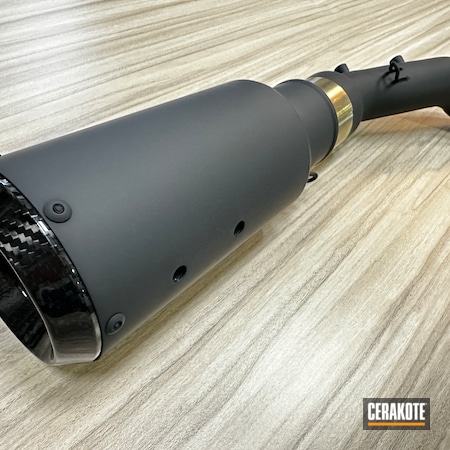 Powder Coating: Exhaust Tip,Yamaha,Automotive,CERAKOTE GLACIER BLACK C-7600,Blacked Out Exhaust Tips,Exhaust Tips