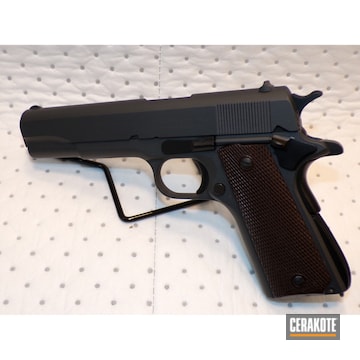 Colt 1911 Coated With Cerakote In Sniper Grey And Graphite Black
