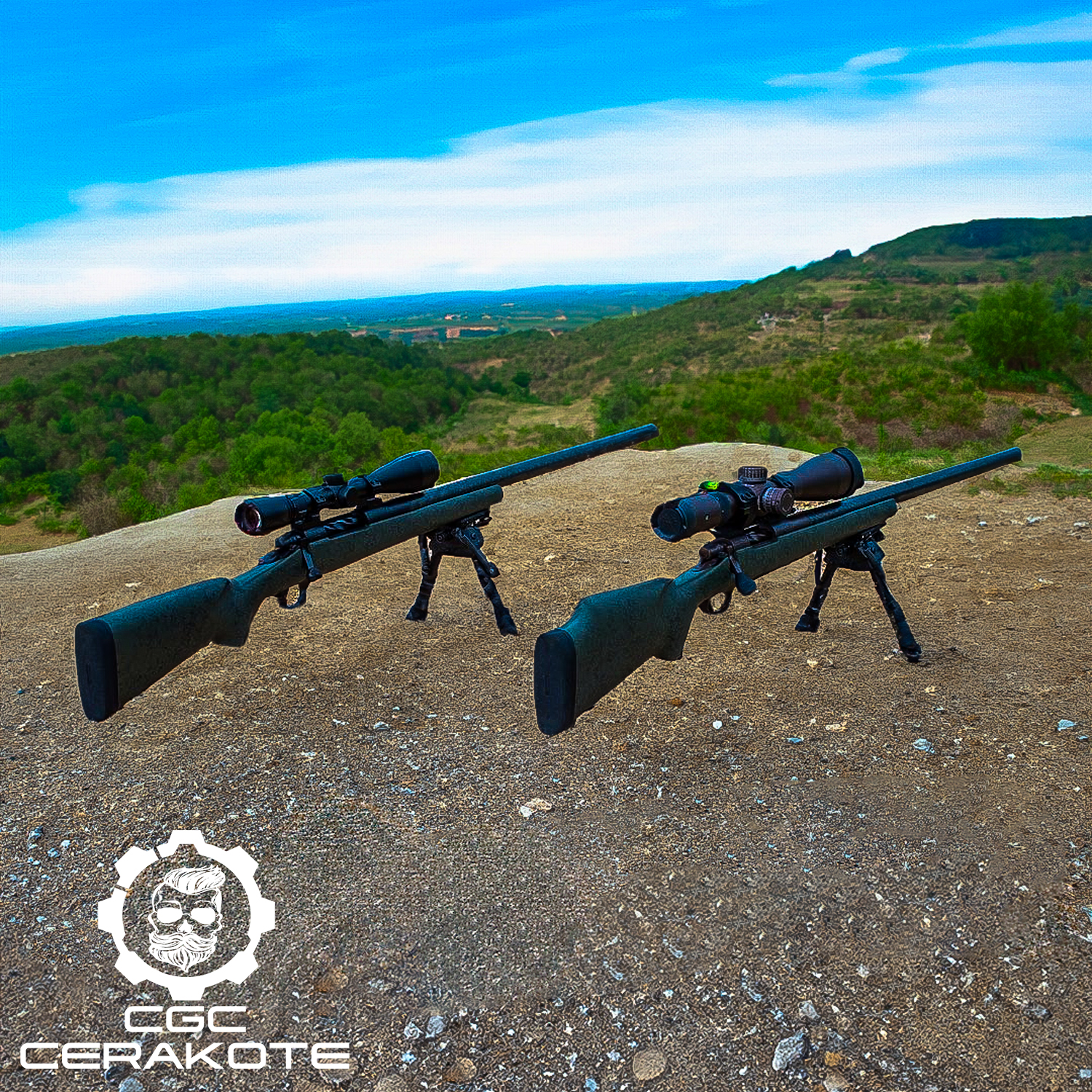Pair of Custom Bolt Action Rifle's | Cerakote