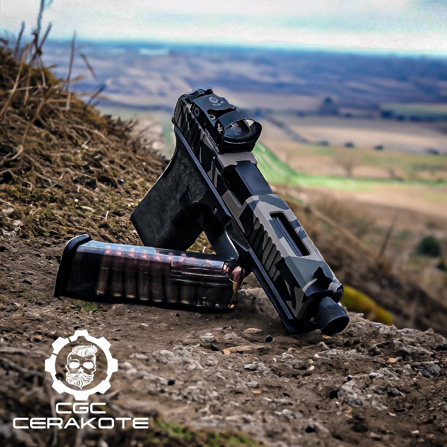 Custom Splinter Camo on This Pistol | Cerakote