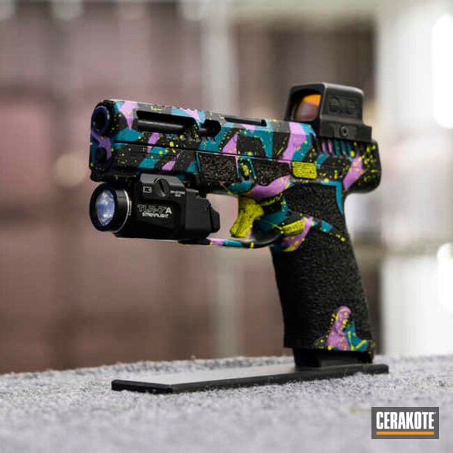 Cz P 10-c Custom Stippling And Paint, 90's Nostalgia Style