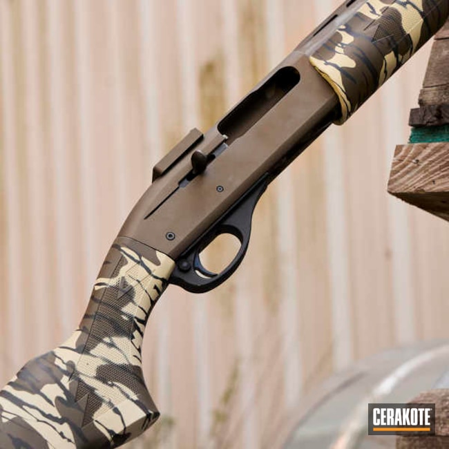 Custom Mixed Camo Remington Sportsman Shotgun