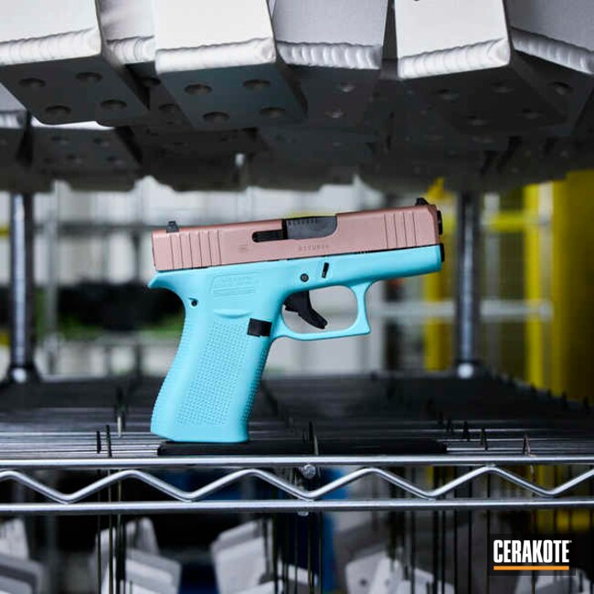 Custom Glock 43x Baby Blue & Pink Split