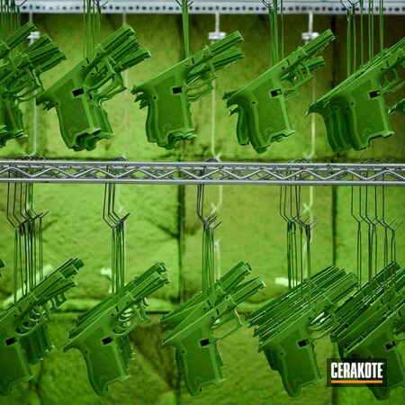 Powder Coating: 9mm,Zombie Green H-168,Dagger,Pistol Frame,Palmetto State Armory