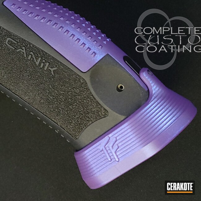 Canik Pistol Cerakoted In Bright Purple