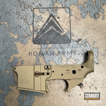 Troy® Coyote Tan, Bright Nickel And Gold Custom Lower Receiver