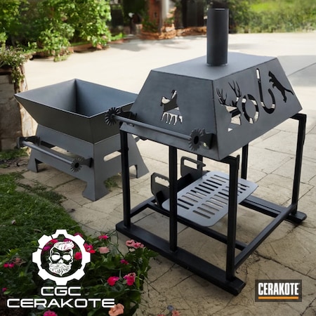 Powder Coating: Armor Black C-192,BBQ's,Cerakote,Traeger Grills,America,Outdoor Grill,BBQ pit,BBQ,Grill,BBQ Table,Outdoors,BBQ Cover