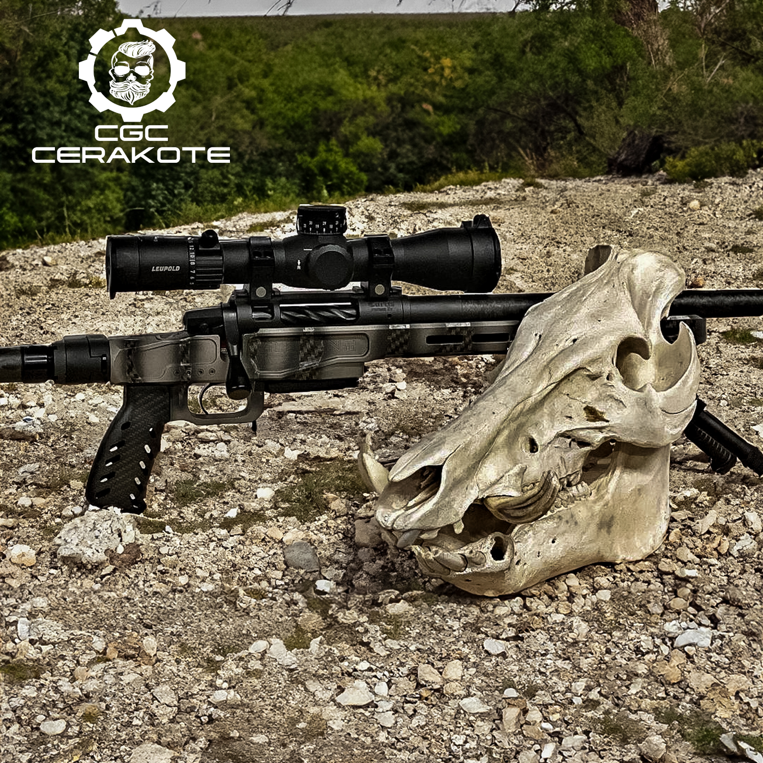 Chipped Coating Rifle Custom Cerakoted Bolt Action Rifle | Cerakote