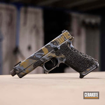 Custom Stipled And Coated Tactical Solutions Pistol In Woodland Camoflauge