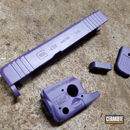 Powder Coating: Glock,Two Tone,Ladies,Girls Gun,Glock 43X,Daily Carry,Bright Purple H-217