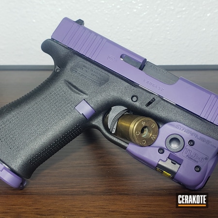 Powder Coating: Glock,Two Tone,Ladies,Girls Gun,Glock 43X,Daily Carry,Bright Purple H-217