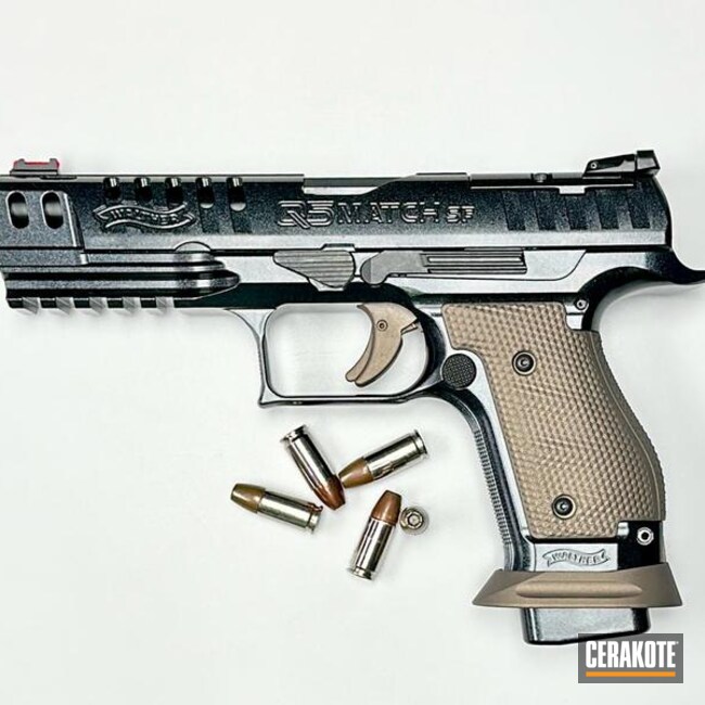 Walther Q5 Match Coated With Cerakote In Armor Black, Smoked Bronze And High Gloss Armor Clear