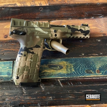 Multicam Coated With Cerakote In Desert Sand, Patriot Brown, Glock® Fde, Graphite Black And O.d. Green