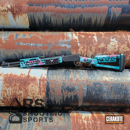 Powder Coating: Miami Vice,Graphite Black H-146,S.H.O.T,Lever Action Rifle,Rhodesian Brushstroke,Winchester,Robin's Egg Blue H-175,Lever Action,Rhodesian,AZTEC TEAL H-349,Prison Pink H-141,Rhodesian Camo