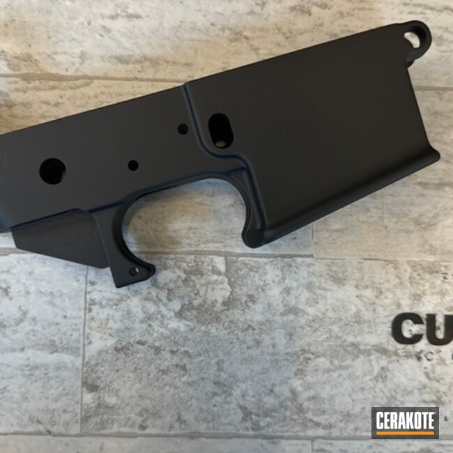 Ar Lower Coated With Cerakote In Armor Black