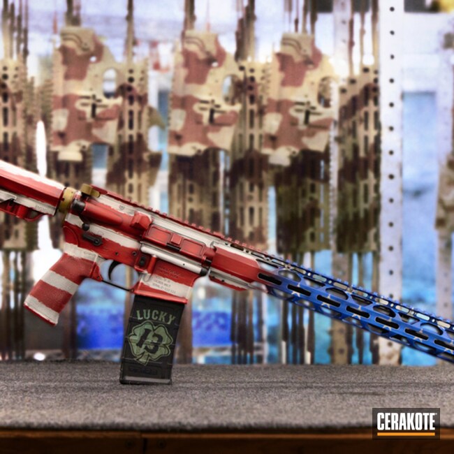 Custom Radical Firearms Ar Platform Coated With Subdued American Flag