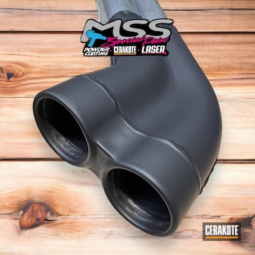 Exhaust Tip Coated With Cerakote In C-7600