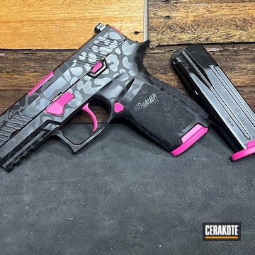 Sig P320 In Gloss Leopard And Sig Pink 
