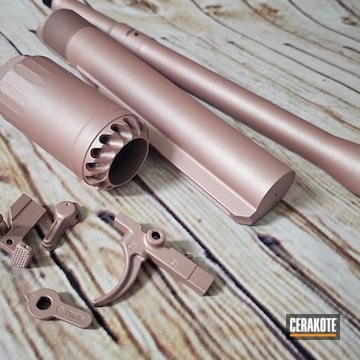 Ar Parts Coated With Cerakote In H-327