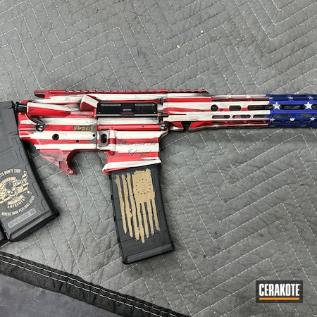 Powder Coating: Graphite Black H-146,AR,Spike's Tactical,Periwinkle H-357,Bright White C-140,American Flag,AR-15,FIRE  E-310,Burnt Bronze H-148,Distressed American Flag