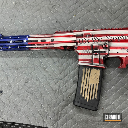 Powder Coating: Graphite Black H-146,AR,Spike's Tactical,Periwinkle H-357,Bright White C-140,American Flag,AR-15,FIRE  E-310,Burnt Bronze H-148,Distressed American Flag