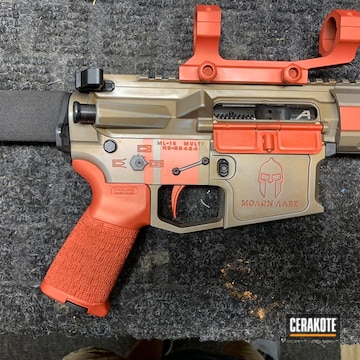 Ar-15 Coated With Cerakote In H-322 And H-148