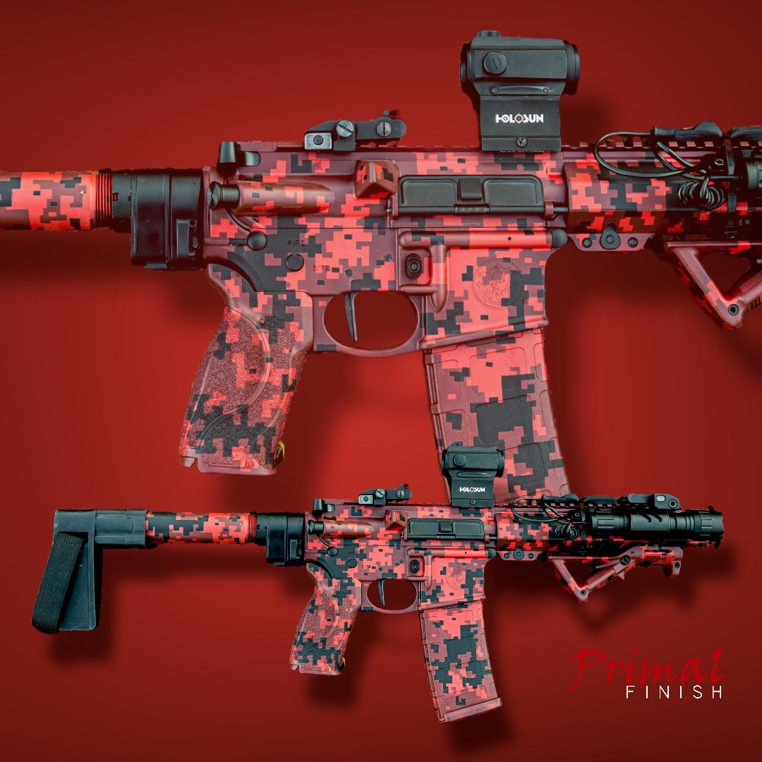 Custom Red Digital Camo | Cerakote