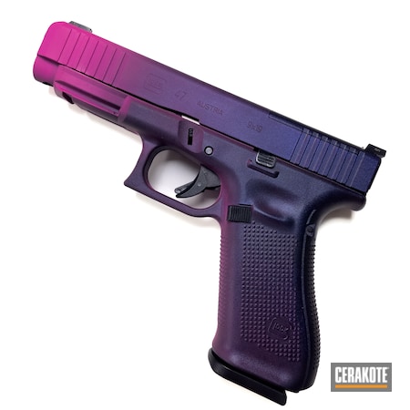 Powder Coating: Graphite Black H-146,Glock,S.H.O.T,Two-Color Fade,Cerakote FX MYSTIQUE FX-105,Prison Pink H-141