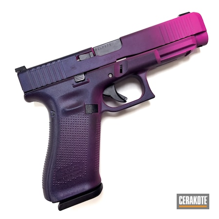 Powder Coating: Graphite Black H-146,Glock,S.H.O.T,Two-Color Fade,Cerakote FX MYSTIQUE FX-105,Prison Pink H-141